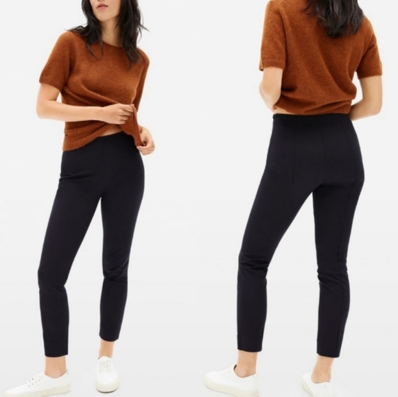 Everlane Pants - Everlane Black The Side-Zip Stretch Cotton Pant, 8